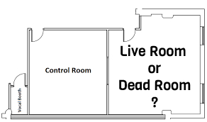 Different parts of the recording studio - Live Room or Dead Room